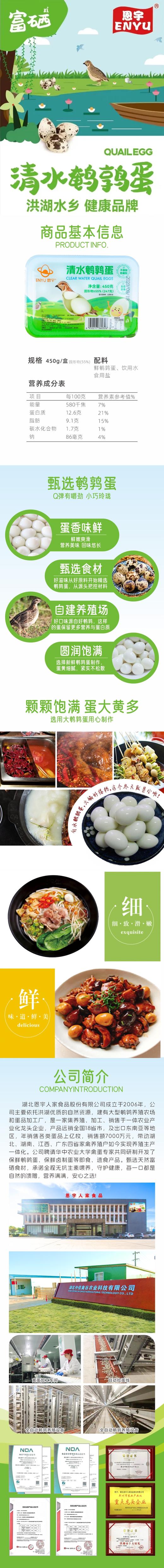 【湖北农垦】恩宇 清水鹌鹑蛋450g &1kg 商品图6