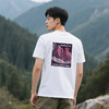 自由基地夏季新品山峰广州塔创意露营风印花图案合体版型短袖t恤 NMT-2226 商品缩略图0