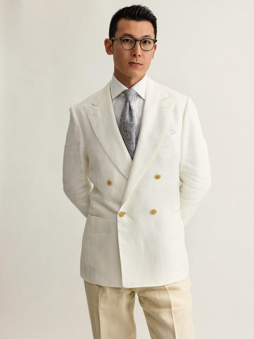 Cesare Attolini 白色亚麻单西 商品图0