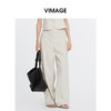 VIMAGE纬漫纪夏季新款时尚通勤干练垂坠高腰显瘦阔腿裤V2105719 商品缩略图0