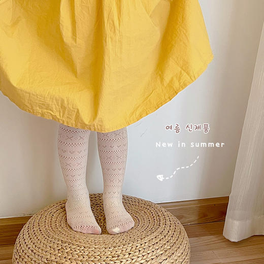 49.9任选2款！【超薄防蚊，镂空设计，清凉透气~】儿童打底裤夏季 超薄防蚊裤袜 女童打底裤袜 小女孩连裤袜网眼镂空-QQ 商品图4