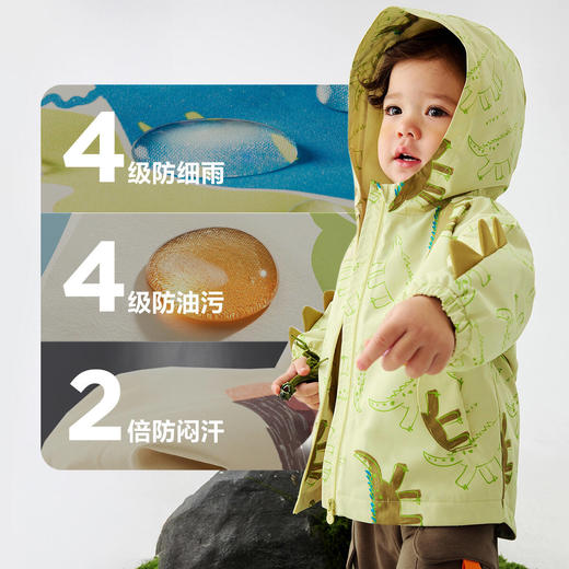 【新中式】迷你巴拉冬季新款儿童新年加绒外套三防保暖拜年服 商品图3