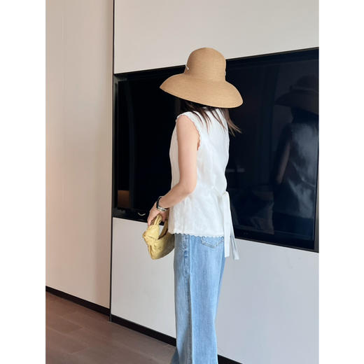 2504401    复古优雅 亚麻马甲 花边装饰 商品图3