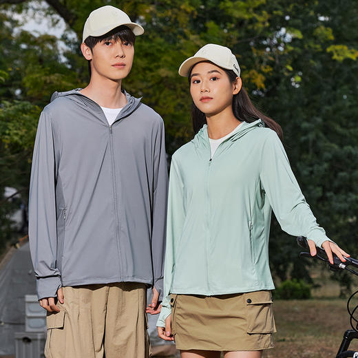 雀说新款冰丝防晒衣男女款夏季运动服皮肤衣轻薄冰丝外套情侣款AL7030 商品图3