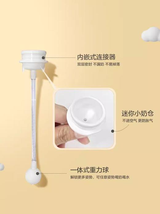 小米米用品重力球配件适配贝亲奶瓶三代宽口径奶嘴吸管组学饮水杯/YA0617 商品图1