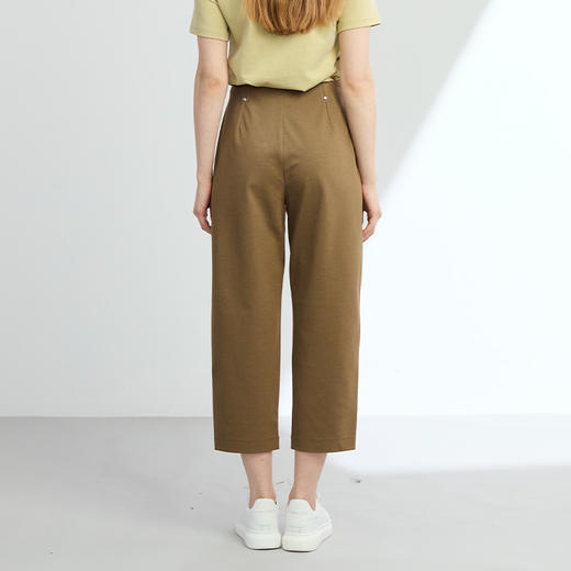 VIVIAN LIU A2515001梅春女装新款斜插兜显瘦连腰休闲老爹裤 商品图1