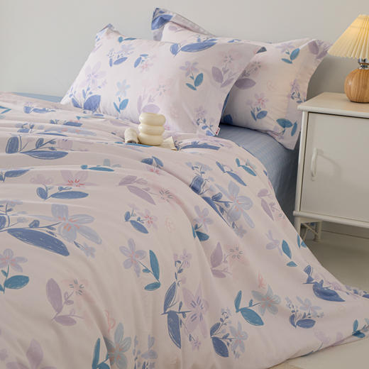 多喜爱/美眠康 100%全棉新疆斜纹印花四件套 杏花语/你好夏天/紫丁花开/粉枝蔓雨 商品图8