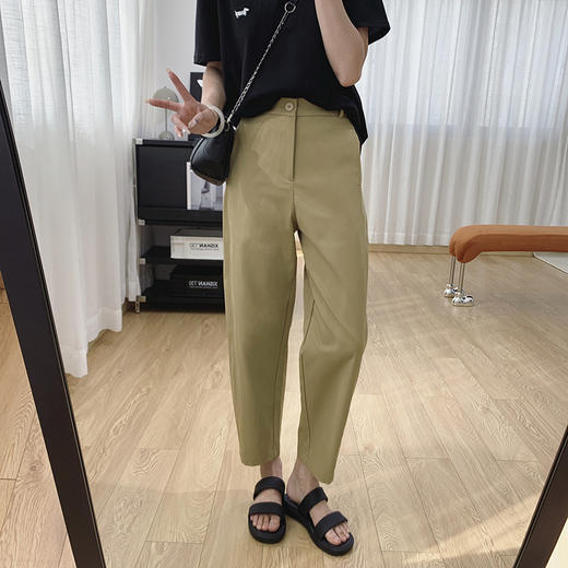 抗皱工装裤女夏季薄款宽松九分休闲裤2025新款裤子显瘦萝卜哈伦裤 商品图1