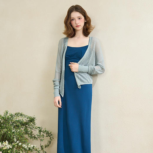西遇吊带连衣裙女新款宽肩带修身纯欲包臀后妈裙长裙SS150094/SS150229 商品图0