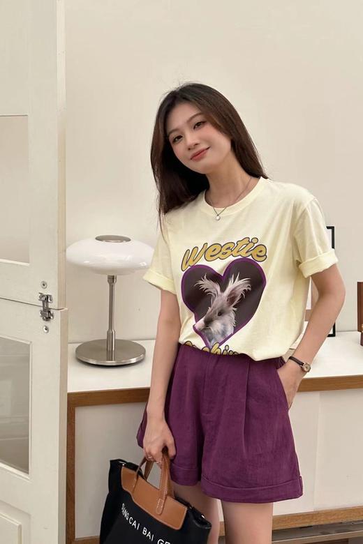 HAYES 卡通兔子印花T恤短裤套装 18176 商品图1