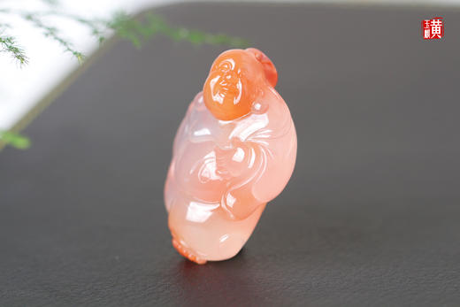 【福气满满】南红冰飘弥勒佛吊坠，配精美挂绳 商品图1