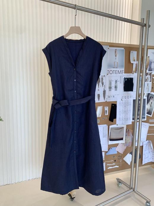 【高品质私服】【IC亚麻平纹中长连衣裙】廓形修身，包容性佳，不挑肤色G1322-CC【无标出货 介意慎拍】 商品图11