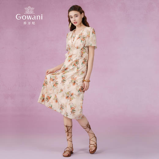 乔万尼南法度假风连衣裙桑蚕丝高端精致气质感EM2E790 商品图2