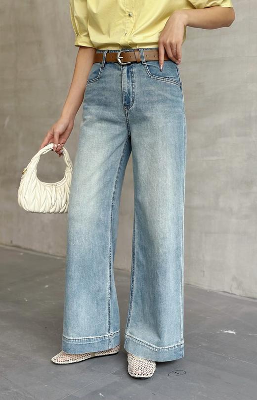 N41066-3#韩版宽边阔腿长裤 商品图3