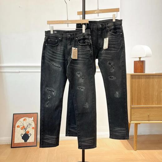 李维斯502黑色破洞补丁牛仔裤 商品图2