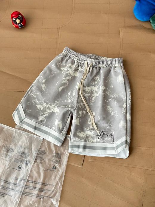 扎染小logo刺绣美式织带短裤 商品图3