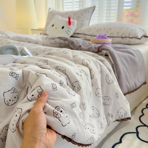 ✨超颜值舒适夏被【A类提花云感裸睡双层纱花边夏被】享受视觉的美感，A类母婴级，真的巨巨巨软糯🥰沉浸式入睡 商品图14