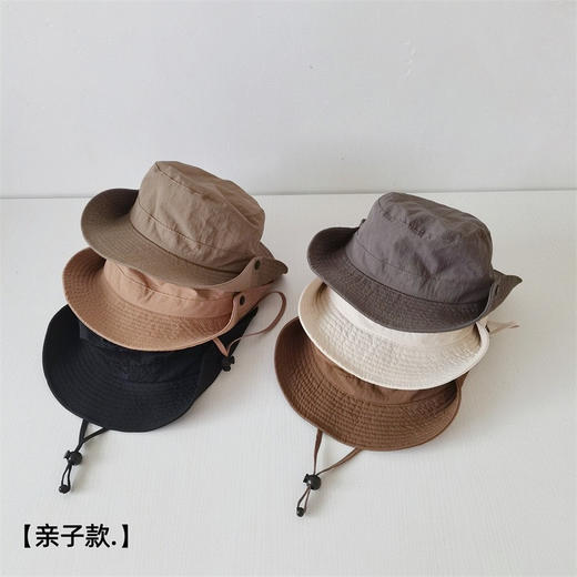 防晒出游季💥特惠活动来袭❗【西蒙日记纯色西部牛仔登山帽】一站式购齐 25年新款👨👩👧👦儿童/成人亲子防晒帽🌞，轻便舒适 出行必备🏝 商品图0