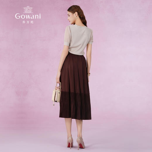 乔万尼夏款短袖针织衫微透设计感EM2M866 商品图4