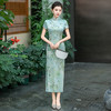 WX-ZS-25012春季新款真丝旗袍中式桑蚕丝连衣裙手工缝制送考宴席日常可穿 商品缩略图2