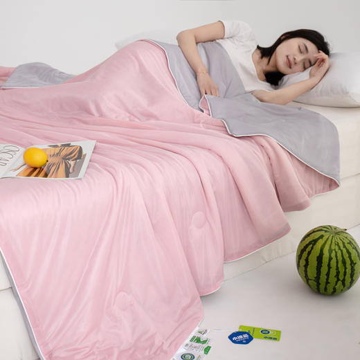 新款A类凉感丝夏被冰淇淋夏凉被可机洗空调被夏季午睡薄被子HLY 商品图2
