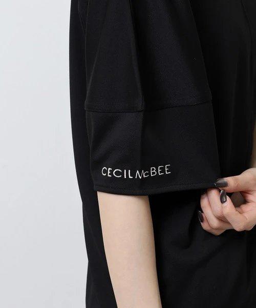 CECIL McBEE green 高尔夫女士 宽松落肩字母半袖T恤 简约舒适 商品图14