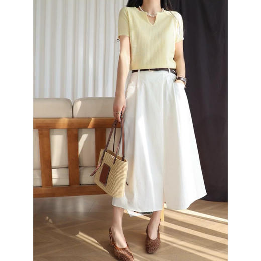 【抗皱】sanerer/超态棉折纸裙丨一裙N搭 通勤炸街 商品图0