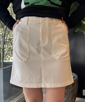 BEAMS GOLF 女士高尔夫 纯色A字显瘦大 口袋半身短裙