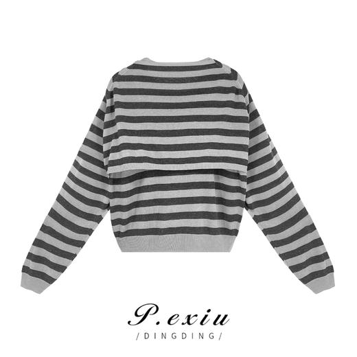 04-4潘依绣丁丁宠粉天丝亚麻韩版宽松无袖背心针织开衫两件套 ZZ0181 商品图1