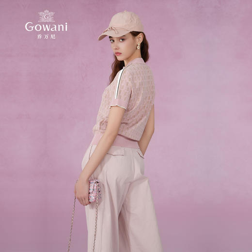 乔万尼针织衫女夏短袖新品运动风EM2M865 商品图3