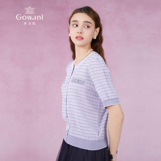 乔万尼针织衫女新款短袖新品小香风EM2M893 商品图4