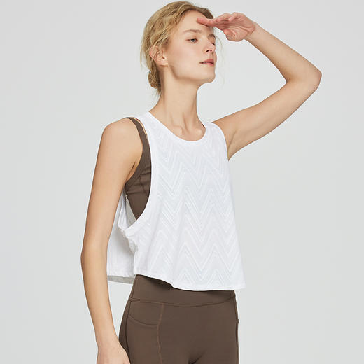 【叠穿神器】2025春夏新款瑜伽服女无袖背心透气亲肤瑜伽上衣肌理面料运动罩衫 商品图1