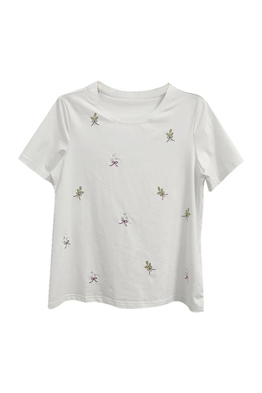 VIVIAN LIU薇薇安刘D2467306夏女装新款圆领短袖针织T恤 商品图5