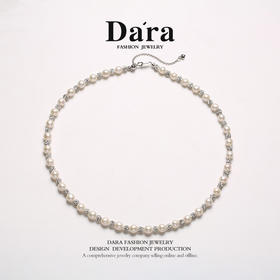 严选 | 戴拉珍珠项链/手链 碎银朦胧淡水有核6-7MM珍珠钻球项链