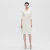 IWY/气质米白色西装连衣裙女气质高端教资面试职业裙七分袖正装Q14314 商品缩略图0