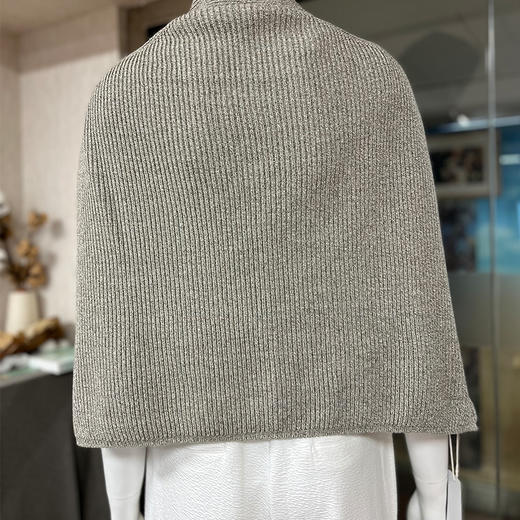 素道有机彩棉 100%棉针织长款披肩 180*70cm均码纯棉防寒保暖毯 商品图4