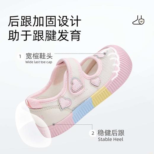 泰兰尼斯童鞋春夏新款儿童幼儿园室内鞋女童运动鞋女宝宝透气板鞋 T02X5A6995 商品图2