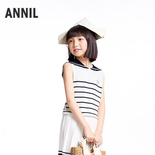 【实体店同款】女童无袖针织衫夏季新款安奈儿童装AG522708 商品图2