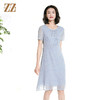 佐尔美夏季新款时尚气质碎花桑蚕丝短袖连衣裙女M42LS50 商品缩略图2