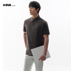 HIM漢崇  舒适透气珠地棉反领T恤男士商务通勤短袖polo衫 2026夏季
