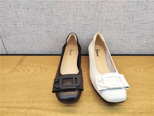 豪行春季新款22198519真皮时尚休闲低跟女鞋单鞋皮鞋 商品图0