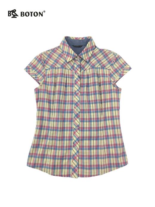 【第2件半价！尾货清仓不退换】波顿女士休闲格仔短袖衬衫LS730215 商品图5