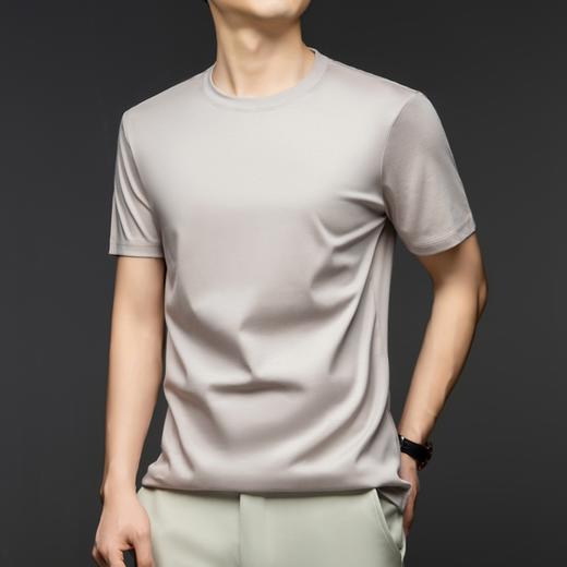 老爷车 2025新款夏季男士高级100支液氨棉T恤时尚休闲百搭半袖 LC3125108 商品图2