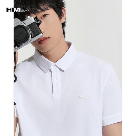 HIM漢崇  时尚立体印花POLO男潮流休闲舒适短袖套头保罗衫 2026夏季 商品图0