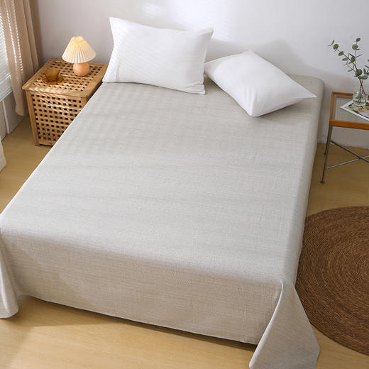 素道有机绿棉 21支水洗纯棉纱布床单 灰色结实耐用床套 A类床品 商品图4