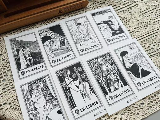 【师大藏书票】可选 穆夏藏书票/独乐园图大宋之变藏书票/比亚兹莱插画系列藏书票 商品图11