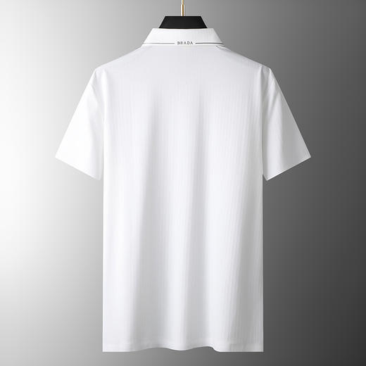 【冰丝】【DG】大依优型大码休闲纯色Polo衫冰丝凉感翻领百搭半袖体恤夏季胖子上衣 商品图3