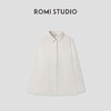 ROMI STUDIO“去繁就简”棉质砂洗微皱肌理极简翻领衬衣RW25SSG0137 商品缩略图0