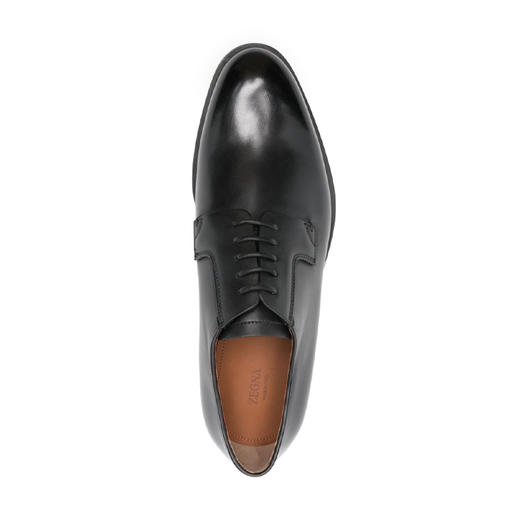 ZEGNA 杰尼亚 男士皮质牛津鞋 黑色 LHCGP A6049Z NER 商品图3
