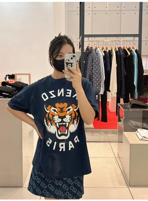 K.Z 大唬头印花字母 宽松圆领短袖T恤 TX454 商品图0